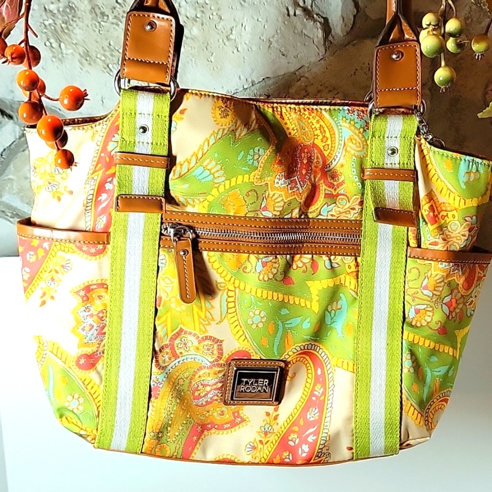 TYLER RODAN Paisley Print Shoulder Bag Purse - Excellent Condition!